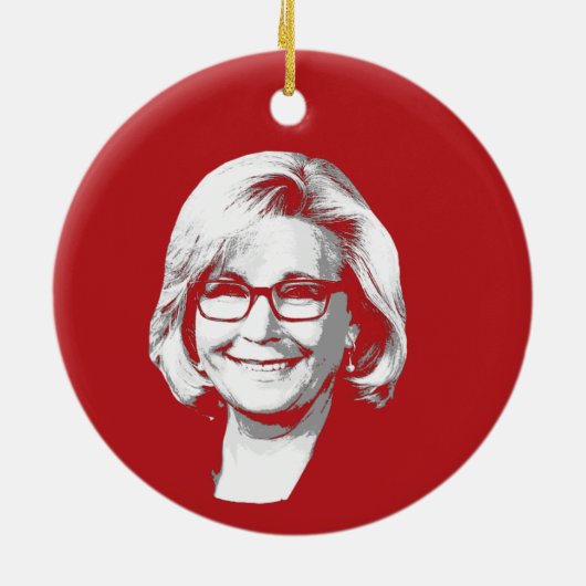 LIZ CHENEY KERAMISCH ORNAMENT (Achterkant)