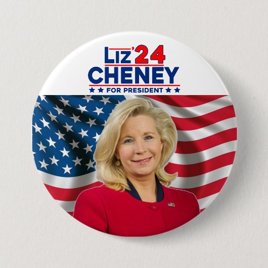 Liz Cheney voor President '24 Ronde Button 7,6 Cm (Voorkant)