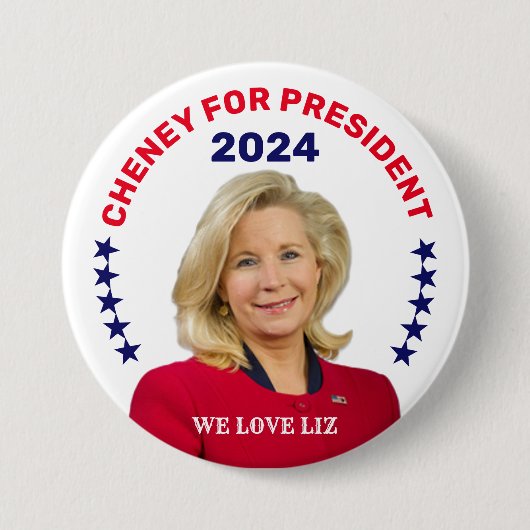 Liz Cheney voor President Ronde Button 7,6 Cm (Voorkant)