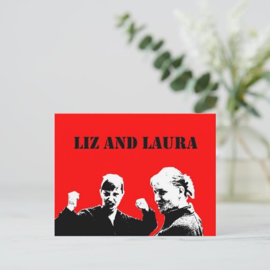 Liz en Laura Briefkaarten (Staand voorkant)