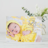Liz Heaven Birth Announcement Aankondiging (Staand voorkant)