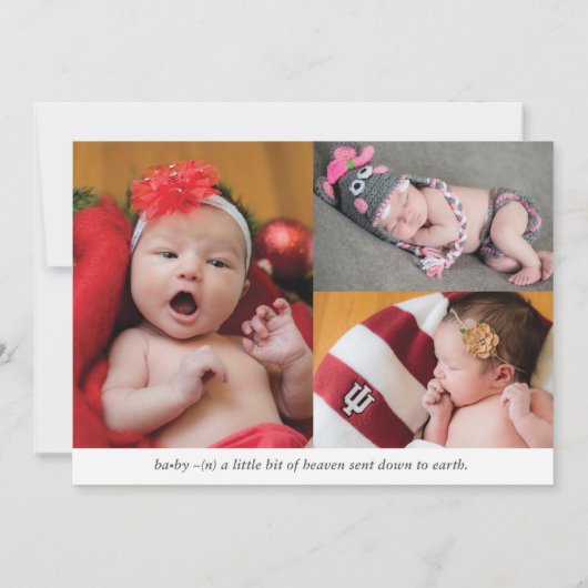 Liz Heaven Birth Announcement Aankondiging (Achterkant)