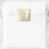 Liz Mandala Roze Rose Goud Metallic Lijst Vierkante Sticker (Tas)