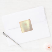 Liz Mandala Roze Rose Goud Metallic Lijst Vierkante Sticker (Envelop)