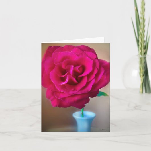 liz rode roos 1 bedankkaart (Voorkant)