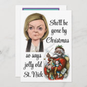 Liz Truss zal met Kerstmis weg zijn Bedankkaart (Voorkant / Achterkant)