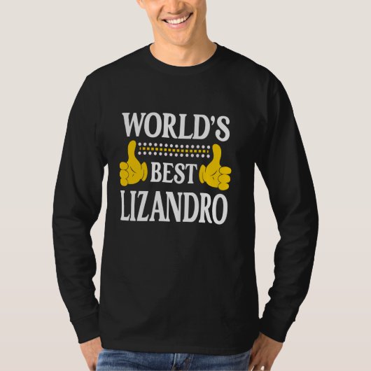 Lizandro Persoonlijke naam Voornaam World's Best L T-shirt (Voorkant)