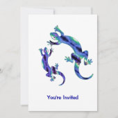 LIZARD 1 DUO BLUE EN GROENE MOSAIC KAART (Voorkant)