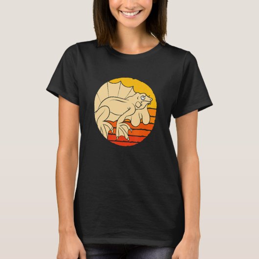 Lizard Animal Pet Reptile Retro Iguana T-shirt (Voorkant)