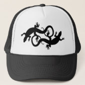 Lizard Art Baseball Petten Lizard Trucker Hats (Voorkant)
