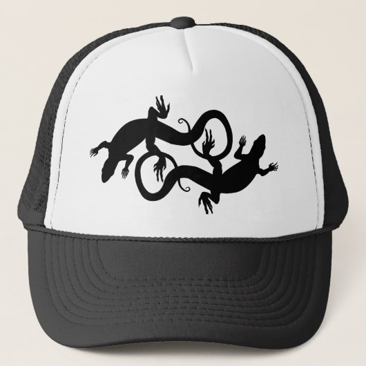 Lizard Art Baseball Petten Lizard Trucker Hats (Voorkant)