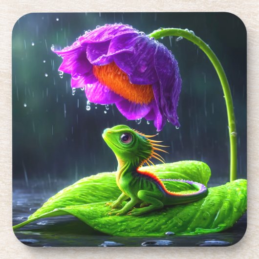 Lizard Art Bier Onderzetter (Voorkant)