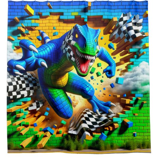 Lizard Art Douchegordijn (Voorkant)