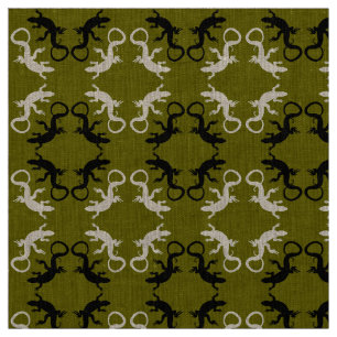 Lizard Art Fabric Reptile lizard Pattern Fabrics Stof