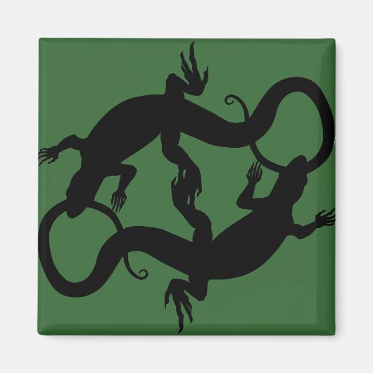 Lizard Art Fridge Magnet Reptile Giften & Magnets (Voorkant)