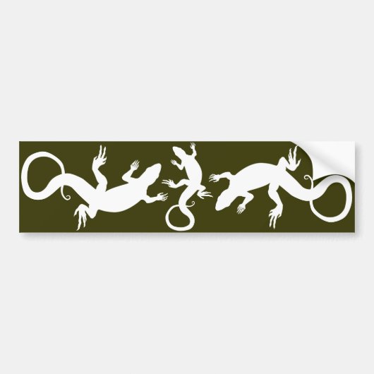 Lizard Art Gifts Lizard Bumpersticker Reptile Art (Voorkant)