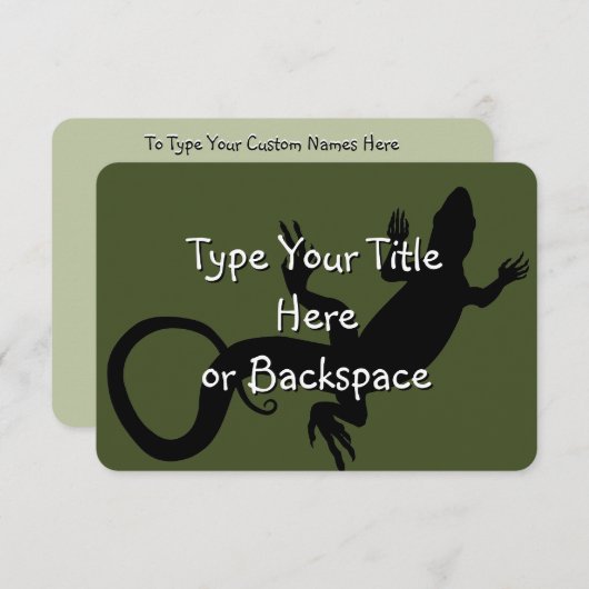 Lizard Art Invitalized Reptile RSVP (Voorkant / Achterkant)