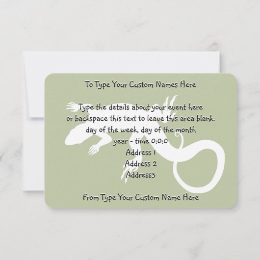 Lizard Art Invitalized Reptile RSVP (Achterkant)