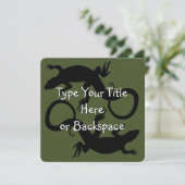 Lizard Art Invitalized Reptile RSVP Kaart (Staand voorkant)