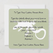 Lizard Art Invitalized Reptile RSVP Kaart (Achterkant)