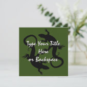 Lizard Art Invitalized Reptile RSVP Kaart (Staand voorkant)