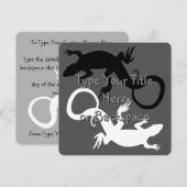 Lizard Art Invitalized Reptile RSVP Kaart (Voorkant / Achterkant)