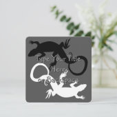 Lizard Art Invitalized Reptile RSVP Kaart (Staand voorkant)