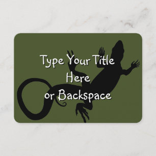Lizard Art Invitalized Reptile RSVP Kaartje