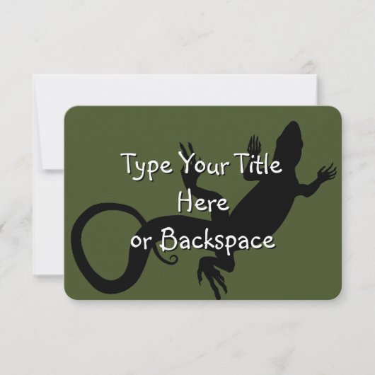 Lizard Art Invitalized Reptile RSVP Kaartje (Voorkant)