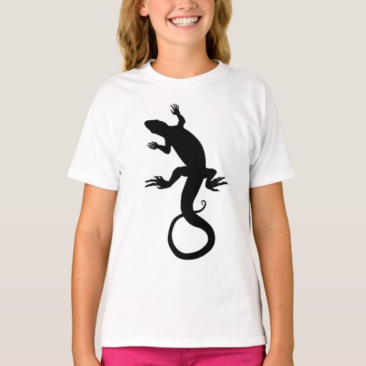 Lizard Art Kind T-shirt Reptiel Shirten Meisjes T- (Voorkant)
