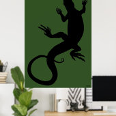 Lizard Art Poster Reptile Art Print Poster Large (Thuiskantoor)