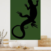 Lizard Art Poster Reptile Art Print Poster Large (Keuken)