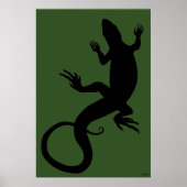 Lizard Art Poster Reptile Art Print Poster Large (Voorkant)