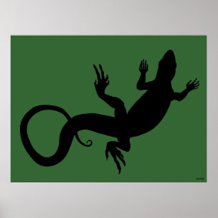 Lizard Art Poster Reptile Art Print Poster Large