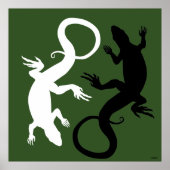Lizard Art Poster Reptile Art Print Poster Large (Voorkant)
