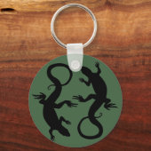 Lizard Art Sleutelhanger Cool Retro Reptile Art ca (Voorkant)