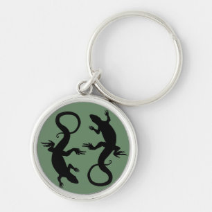 Lizard Art Sleutelhanger Cool Retro Reptile Art ca