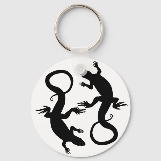 Lizard Art Sleutelhanger Cool Retro Reptile Art ca (Voorkant)
