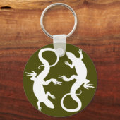 Lizard Art Sleutelhanger Cool Retro Reptile Art ca (Voorkant)