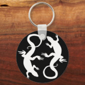 Lizard Art Sleutelhanger Cool Retro Reptile Art ca (Voorkant)