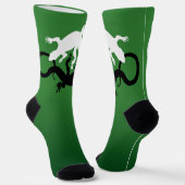 Lizard Art Socks Yin Yang Reptile Socks Custom Sokken (Gebogen)