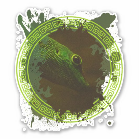 Lizard Art Sticker (Voorkant)