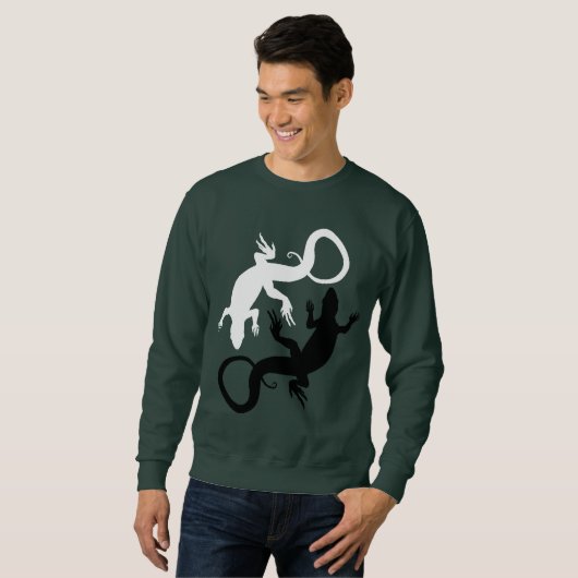 Lizard Art Sweatshirt Reptile Shirten Lizard Gifte (Voorkant volledig)