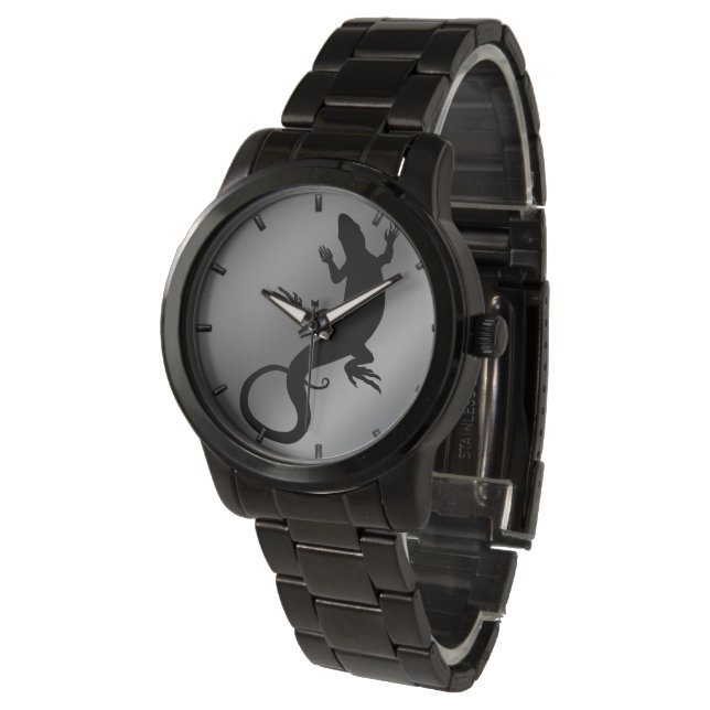Lizard Art Watch Cool Reptile Art Wrist Watch Horloge (Gekanteld)
