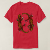 Lizard Australia aboriginal lizard stip schilderij T-shirt (Design voorkant)