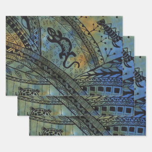 Lizard Batik Inpakpapier Vel