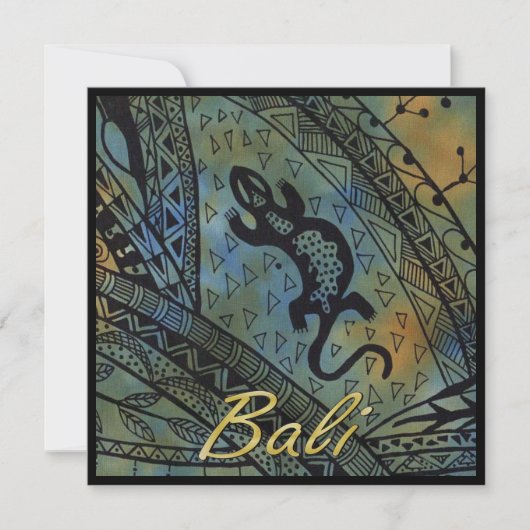 Lizard Batik Kaart (Voorkant)