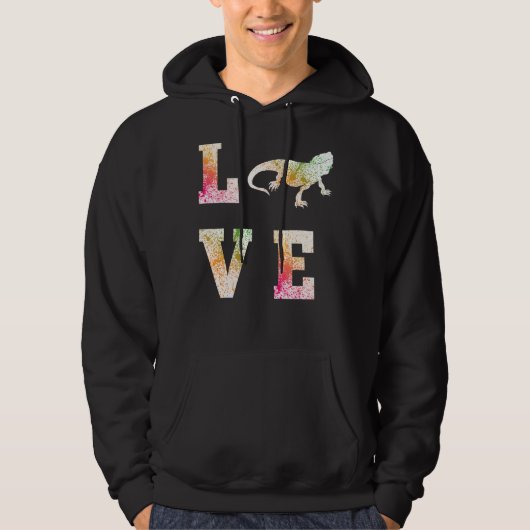 Lizard Bearted Dragon Reptile Lizard Costume Hoodie (Voorkant)