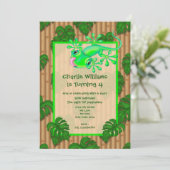 Lizard Birthday Party Kaart (Staand voorkant)