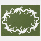 Lizard Blanket Cool Lizard Art Fleece Blanket (Voorkant (Horizontaal))